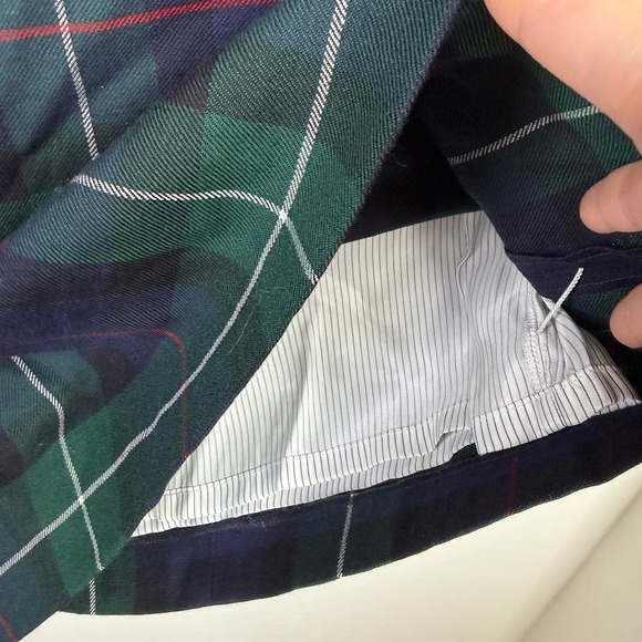 Brooks Brothers Womens Tartan Plaid Wool Sheath Dress Twee Acadamia Green Size 6 - Picture 6 of 13